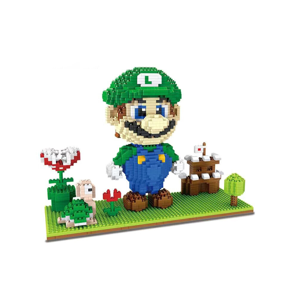 (Green) Super Mario Building Blocks Puzzle Micro 3D Toys