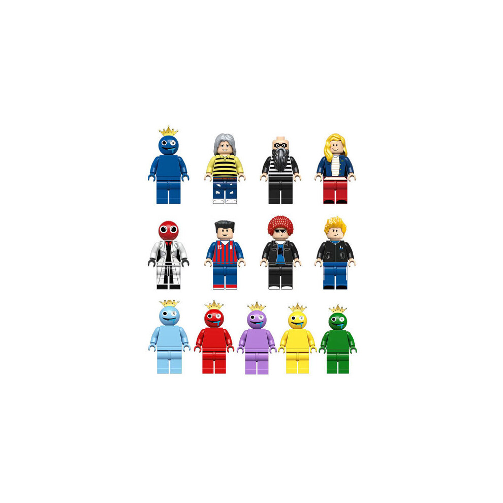 (Style C 13pcs) Rainbow Friend series model small particle children's assembled block toys fit lego