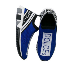 (Blue, UK7/EUR41) Womens Knit Speed Runner Shoes Trainer Sneaker UK
