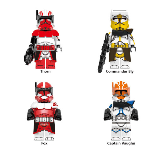 (Style D  8pcs) Star Wars Clone Trooper Cody Rex Commander Fit Lego Minifigures 2