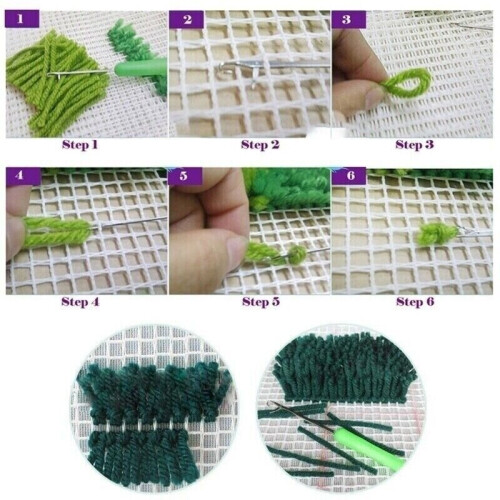 45*45cm Ladybug Rug-Making DIY Embroidery Latch Hook Kit Needle Craft 1