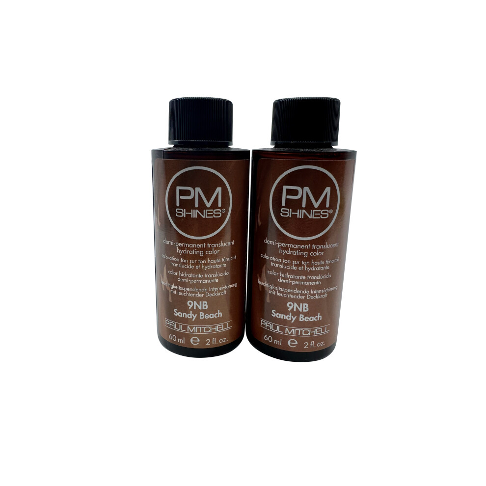 Paul Mitchell PM Shines Demi Permanent Color 9B Sandy Beach 2 OZ Set of 2