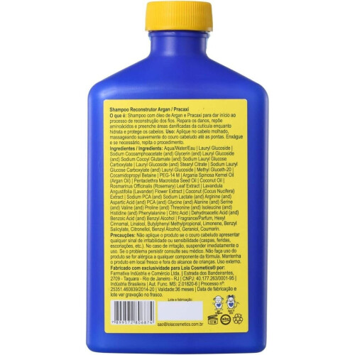 Lola Cosmetics Argan Oil - Shampoo Reconstrutor 250ml 2