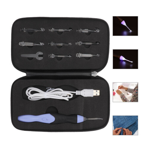 Ensemble De Crochets LED 9 En 1 - Crochets Lumineux Rechargeables Pour