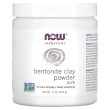 NOW Foods Bentonite Clay Poeder, Pure Poeder voor Gezicht en Lichaam, Ideaal voor Vette Huid, 11-Ounce