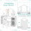 Casart 2-in-1 Kid Vanity Table Set Dressing Table w/ Mirror Makeup Table Set 8