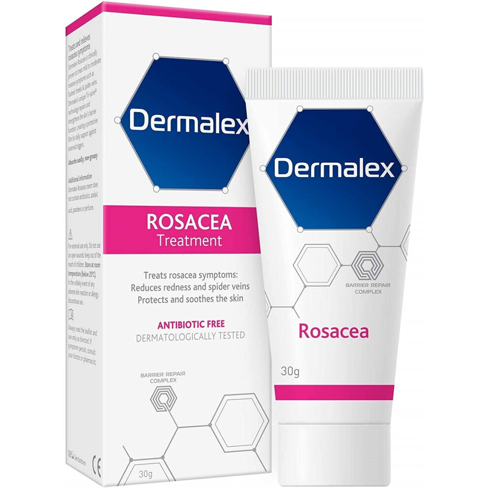Dermalex Rosacea Treatment Clinically Proven to Treat Mild to Moderate Rosacea Symptoms - 30 g