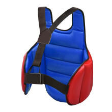 (Red Blue XS) Taekwondo Protector Vest Sparring Training Unisex Kids Karate Chest Guard