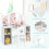 Casart 2-in-1 Kid Vanity Table Set Dressing Table w/ Mirror Makeup Table Set 5