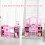 Casart 2-in-1 Kid Vanity Table Set Dressing Table w/ Mirror Makeup Table Set 9