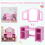 Casart 2-in-1 Kid Vanity Table Set Dressing Table w/ Mirror Makeup Table Set 6