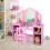 Casart 2-in-1 Kid Vanity Table Set Dressing Table w/ Mirror Makeup Table Set 3