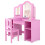 Casart 2-in-1 Kid Vanity Table Set Dressing Table w/ Mirror Makeup Table Set 1
