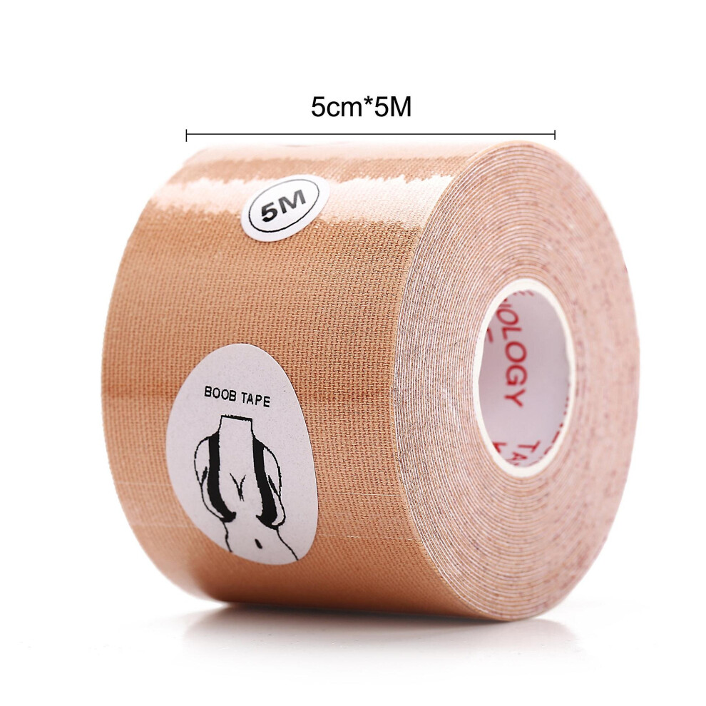 (Complexion , 5m*2.5cm) 5m*2.5cm Silicone Stickers Female Breast Tape Breast Invisible Stickers