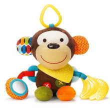 (Monkey) Educational Baby Toys Plush Stuffed Toy Stroller Hanging Animals Infant Mobile