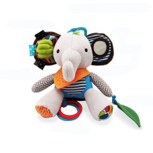 (Elephant) Educational Baby Toys Plush Stuffed Toy Stroller Hanging Animals Infant Mobile