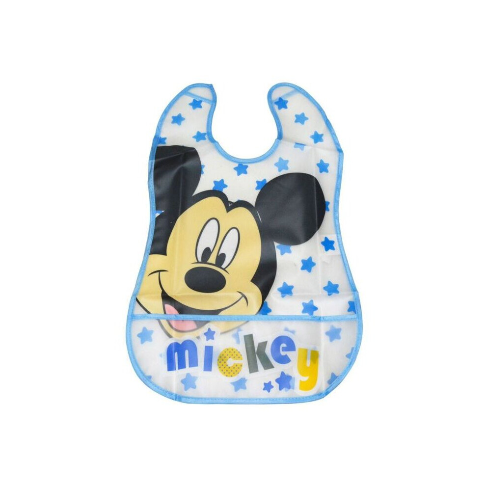 Disney Mickey Mouse Washable Waterproof Peva Apron Bib For 6+ Month Baby, Pack of 1's
