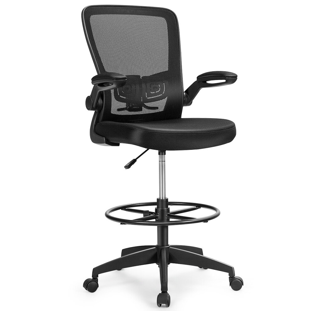 High Back Mesh Drafting Chair Office Chair Rolling Ergonomic Chair