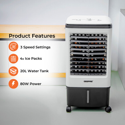 Geepas Air Cooler 7L Portable Air Conditioner with 3 Speed Setting on OnBuy