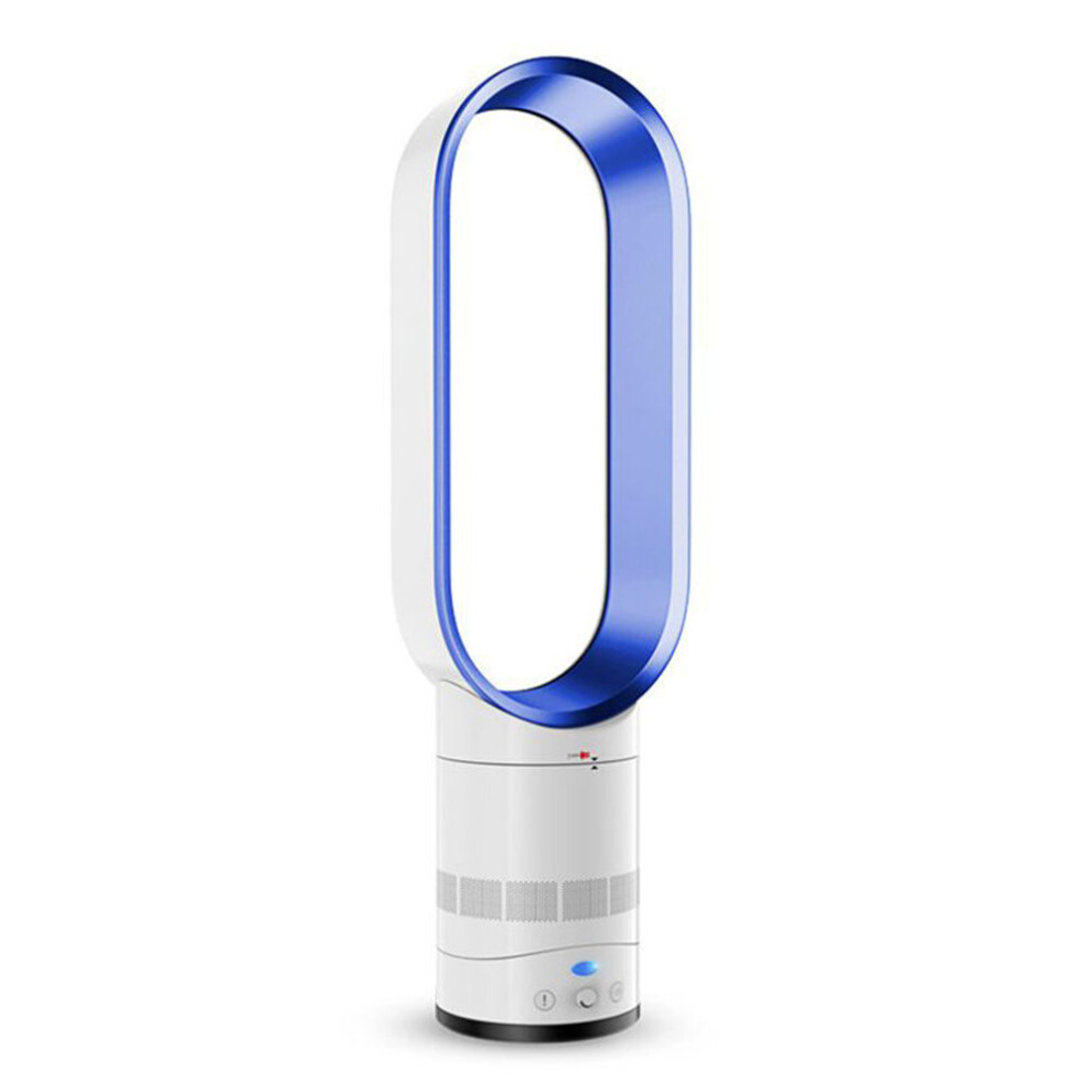 (Blue) Bladeless Fan Electric Cooling Air Tower Fans Low Noise 16 Inch Stand Floor