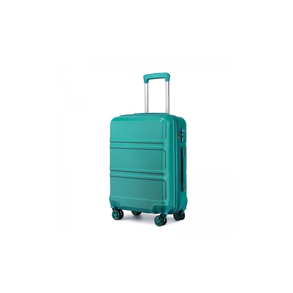 (Teal, 24-inch) Kono ABS  Suitcase Spinner Luggage Trolley Travel Case