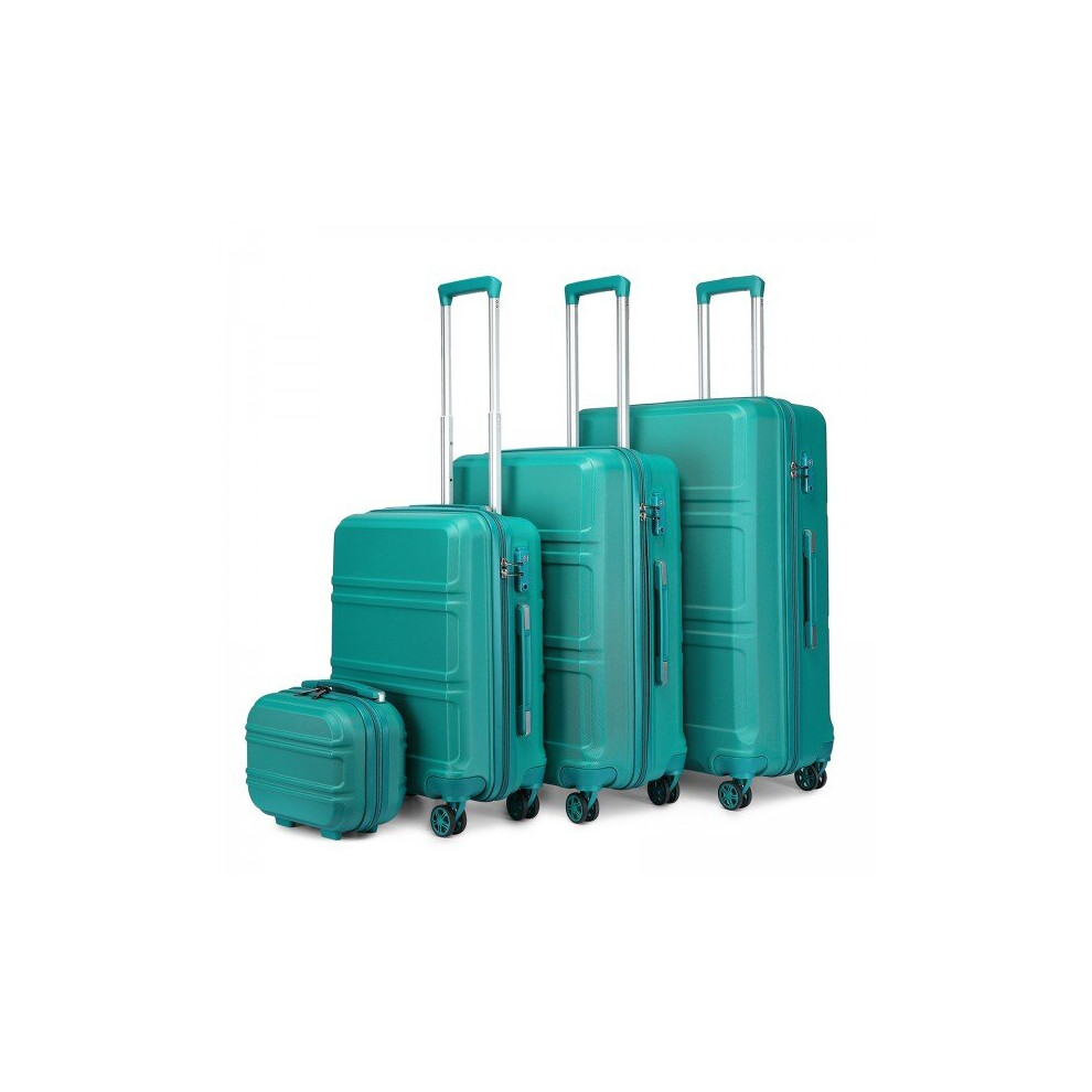 (Teal, 12/20/24/28-inch) Kono ABS  Suitcase Spinner Luggage Trolley Travel Case