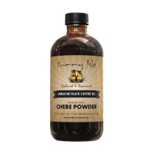 Sunny Isle Ulei de ricin negru jamaican infuzat cu pulbere naturala Chebe africana 4 oz | Pentru par mai lung, mai puternic | Crema hidratanta pe