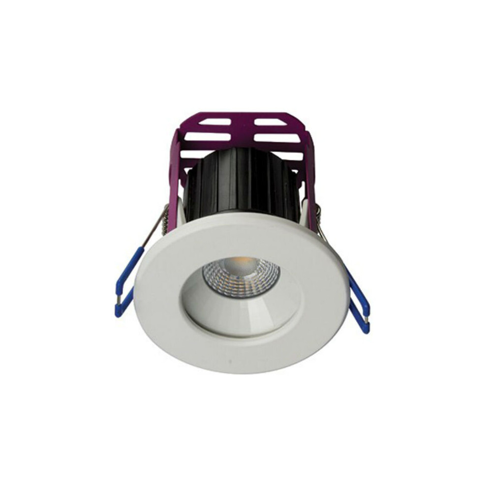 Robus White 'Ramada' Dimmable Led Downlight 3000K - 7W (White/Brushed Chrome) Size 7