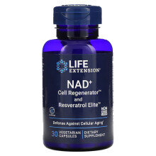 Life Extension, NAD+-Zell-Regenerator und Resveratrol-Elite, 30 vegetarische Kapseln