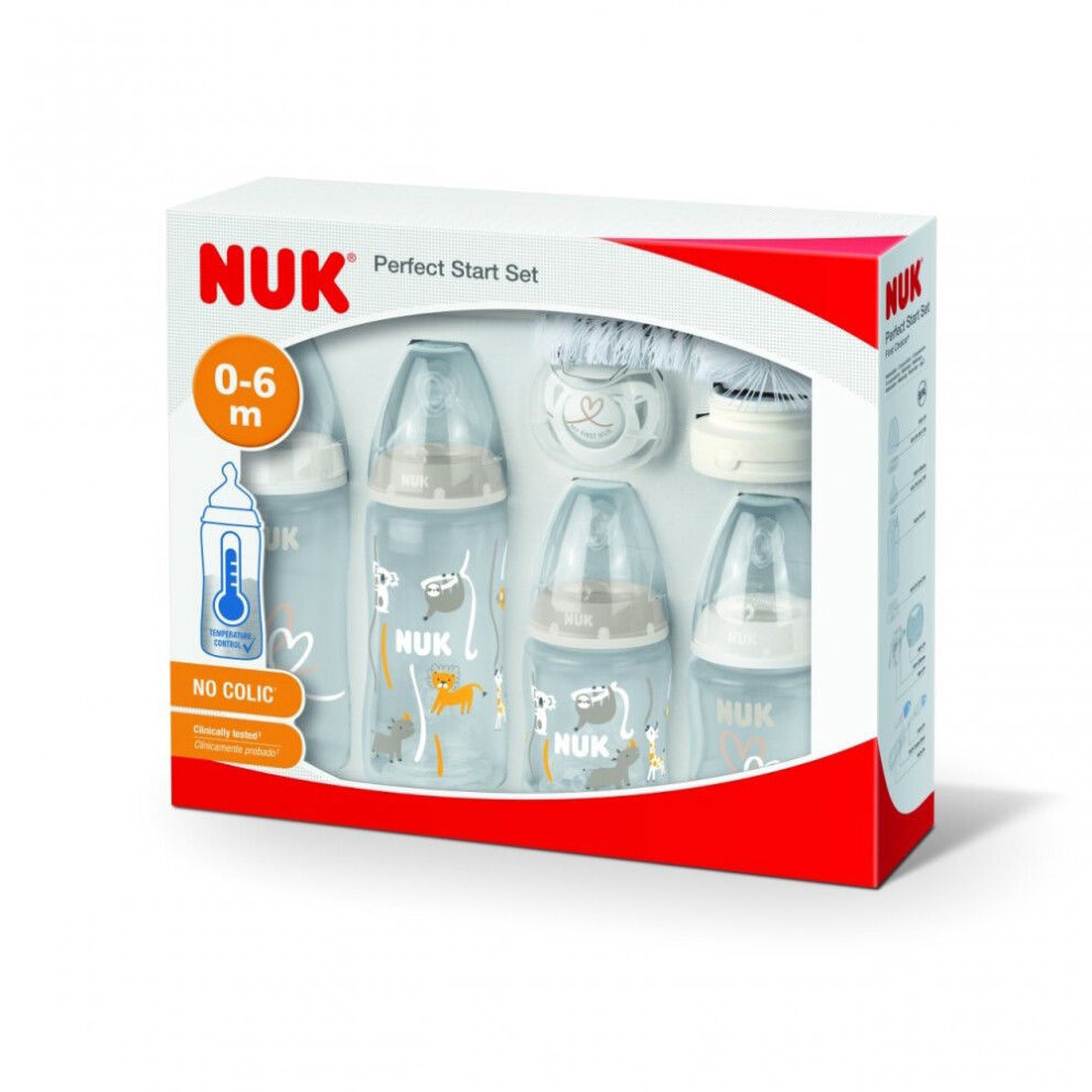 Nuk Baby Bottle Newborn Starter Set Temperature Anti-Colic 0-6 Months Gift