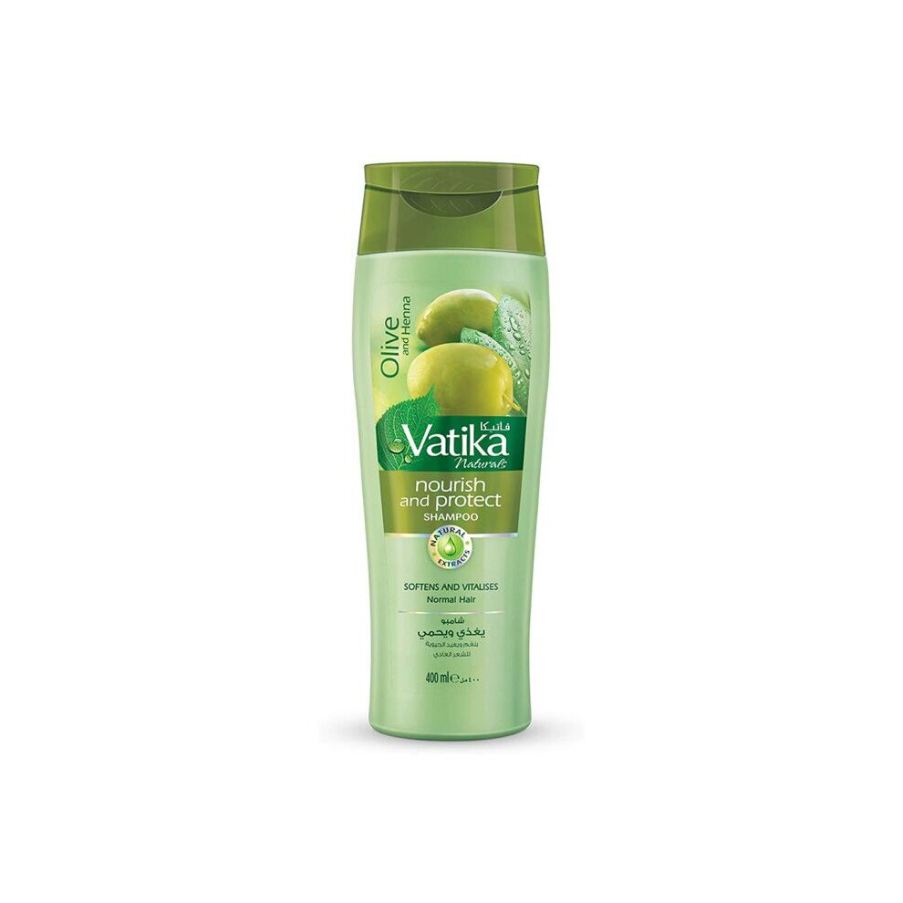 Dabur Vatika Naturals Nourish, Protect, Strengthening & Moisturizing Shampoo For Normal Hair 400ml