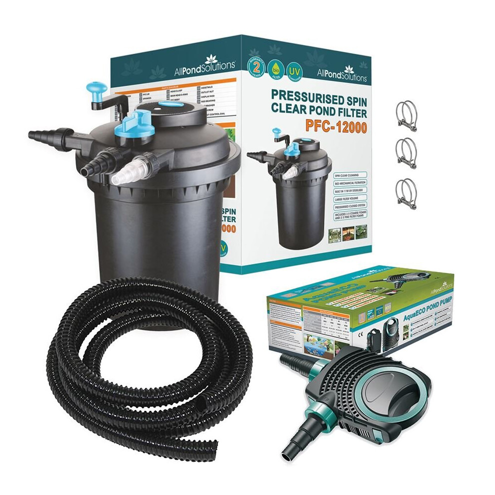 Allpondsolutions 12000L Pressurised Pond Filter Easy Clean Pfc-12000-Ecokit