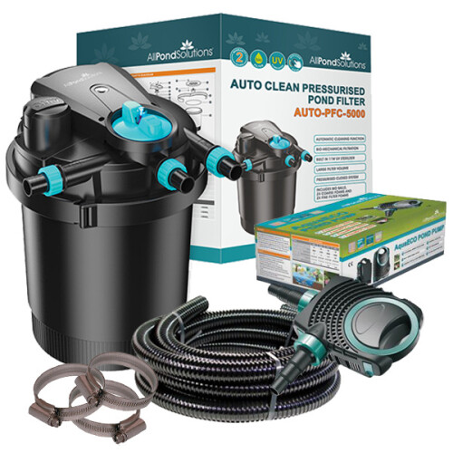AllPondSolutions 5000L Pressurised Pond Filter Kit AUTO-PFC-5000-KIT
