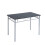 MCC (Black) Dining Table and Chairs Set Metal Wood Effect Table Dining Set 4 Chairs Silvia 4
