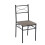 MCC (DISTRESSED GREY) Dining Table and Chairs Set Metal Wood Effect Table Dining Set 4 Chairs Silvia 6