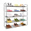 5 Tier Heavy Duty Metal Shoe Rack Quick Assembly No Tools Required Shoe Storage (Grey) 1