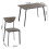 MCC Dining Table and Chairs Set Metal Wood Effect Table Dining Set 4 Chairs Blake 6