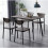 MCC Dining Table and Chairs Set Metal Wood Effect Table Dining Set 4 Chairs Blake 2