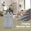 Costway Bathroom Floor Cabinet Storage Cupboard with Adjustable Shelf & Doors 7