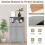 Costway Bathroom Floor Cabinet Storage Cupboard with Adjustable Shelf & Doors 8