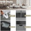 Costway Bathroom Floor Cabinet Storage Cupboard with Adjustable Shelf & Doors 9