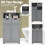 Costway Bathroom Floor Cabinet Storage Cupboard with Adjustable Shelf & Doors 6