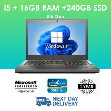 Laptop Intel Core i5 8th Gen Windows 11 16GB RAM 240GB SSD WI-FI LAPTOP - Refurbished