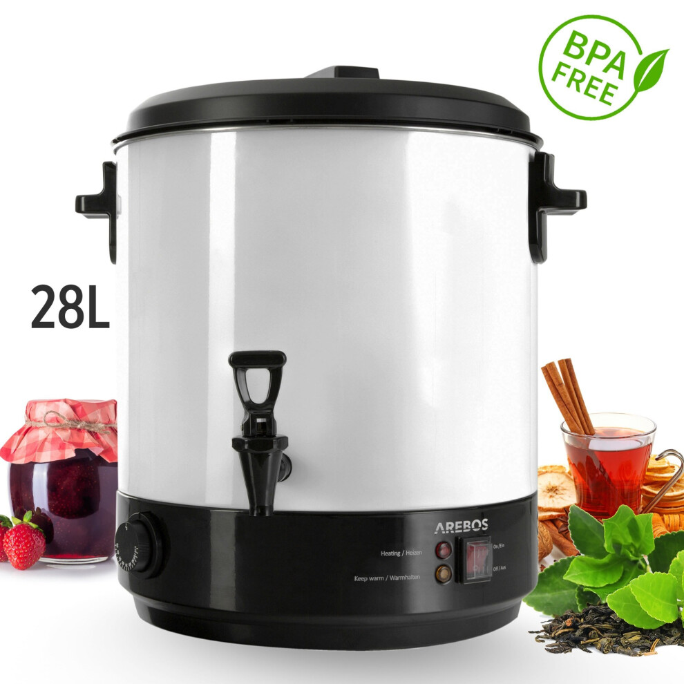 AREBOS Electric Catering Hot Drink Dispenser Mulled Wine Dispenser with Timer and Thermostat 2500 W