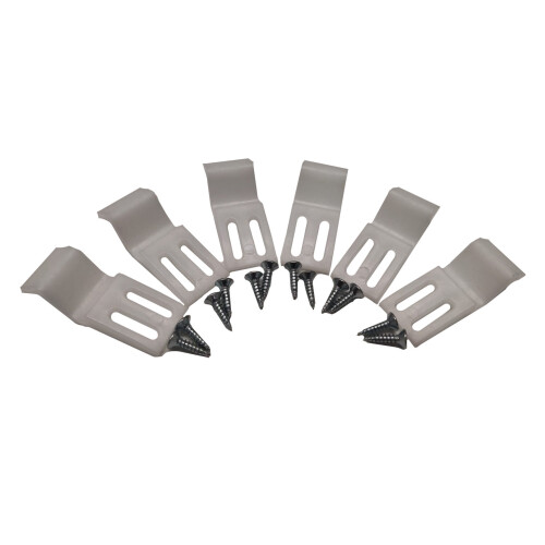 NES Home Nuie Bath Panel Clips x 6 and Screws for Acrylic Bath Panel Accessories