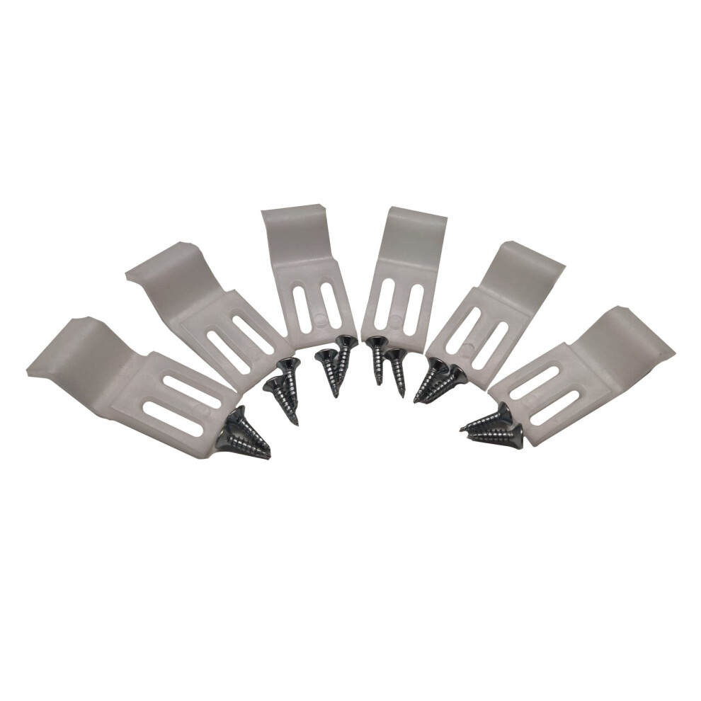 Nuie Bath Panel Clips x 6 and Screws for Acrylic Bath Panel Accessories