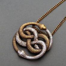 Auryn Infinite Snake Collana Gioielli Donne Uomini Serpente Nodo Ouroboros Catena Dichiarazione Collana Accessori