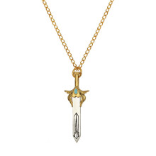 Anime Cartoon She-Ra Charm Necklace Vintage Golden Princess of Power Sword Choker Pendant Necklace For Women Jewelry