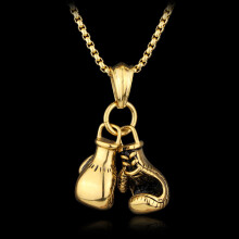 Mini Boxing Glove Necklace Chain Pair Boxing Glove Pendant Necklaces For Men Boys Charm Sport Fitness Jewelry