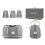 Tower Tower Renaissance Grey Kettle 4 Slice Toaster Bread Bin Canisters Set 1